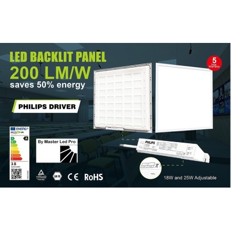Dalle 200Lm/W 600 x 600 18/25W